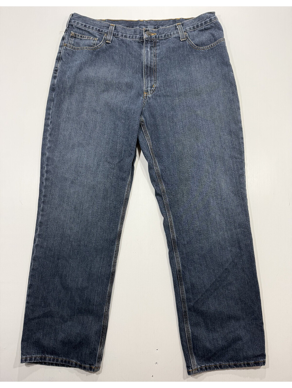 Carhartt 101483-968 Jeans Mens 40x32 Relaxed Fit Blue Denim Work Pants